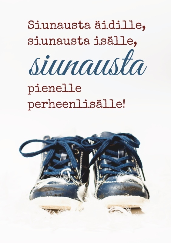 KORTTI, Siunausta äidille, siunausta isälle, siunausta pienelle perheenlisälle!