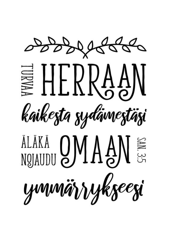 KORTTI, Turvaa Herraan San. 3:5 (valkoinen)