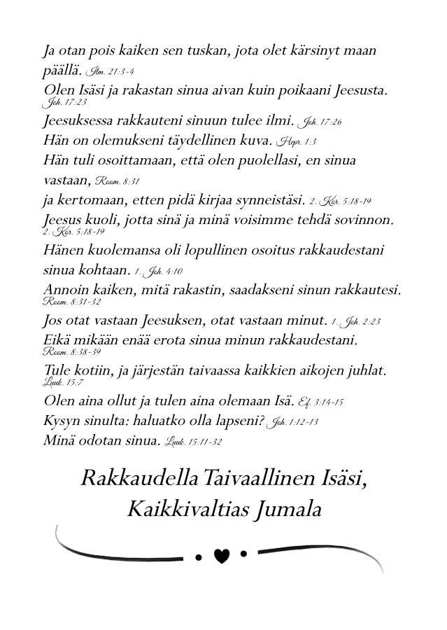 Traktaatti, Isän rakkauskirje - Image 4