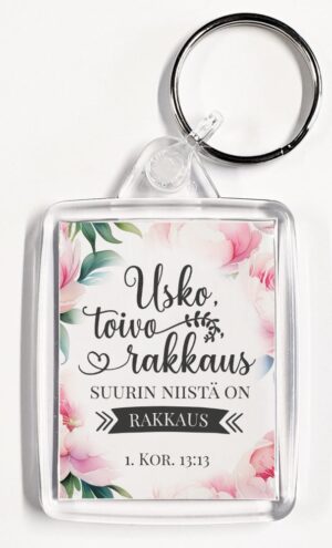 Usko toivo rakkaus avaimenperä