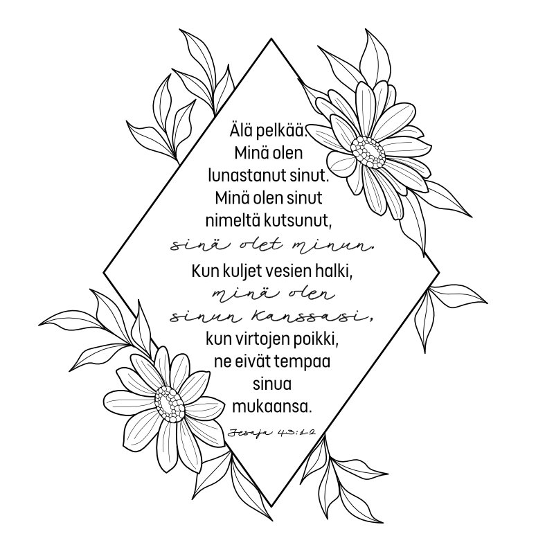 Yltäkylläinen elämä värityskirja aikuisille raamatunlauseilla - Image 4
