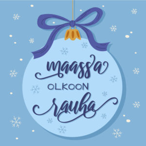 Maassa olkoon rauha joulukortti